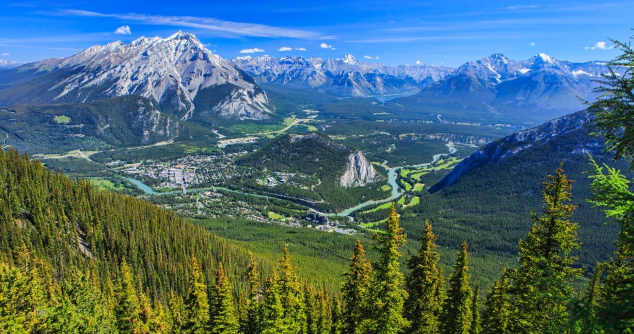 Banff-Canada-aerial-view