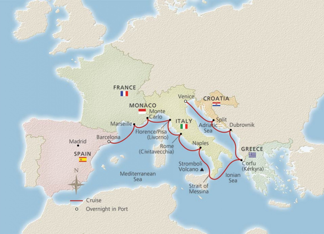 Map of Mediterranean Odyssey