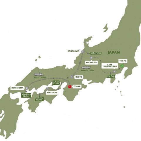 Map of Splendours of Japan