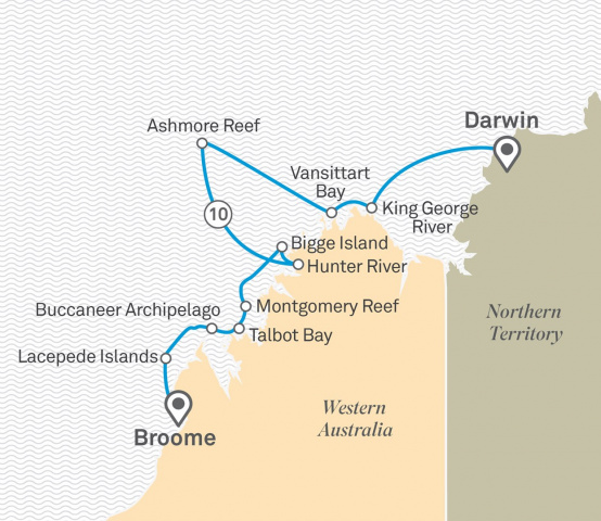 Map of Uncover the Kimberley Coastline