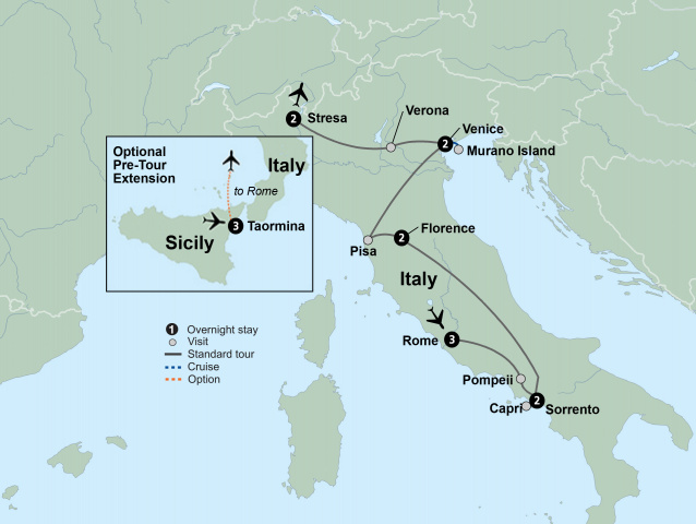 Map of Italian Vistas