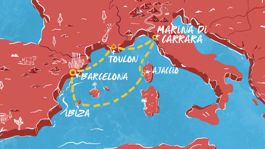 Map of Irresistible Mediterranean