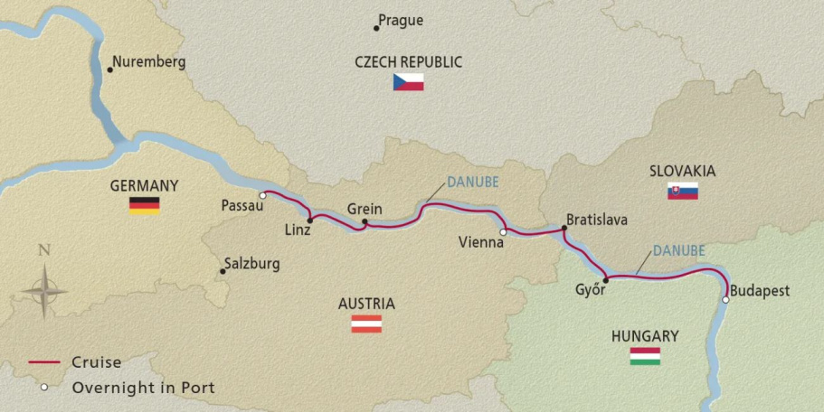 Map of Treasures of the Danube