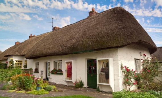 Irish cottage house shutterstock_83166514