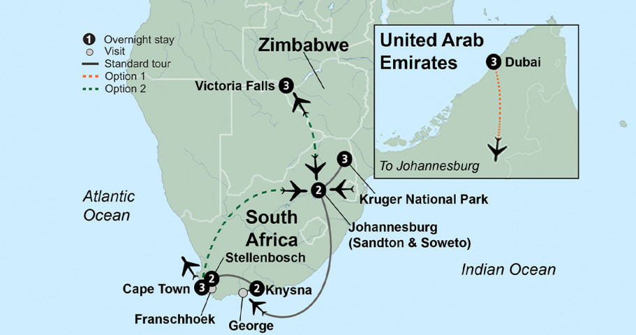 Map of destination