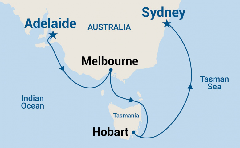 Map of Southern Australian Explorer